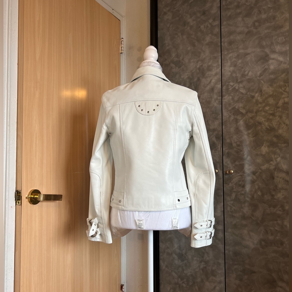 White Leather Jacket - image 5